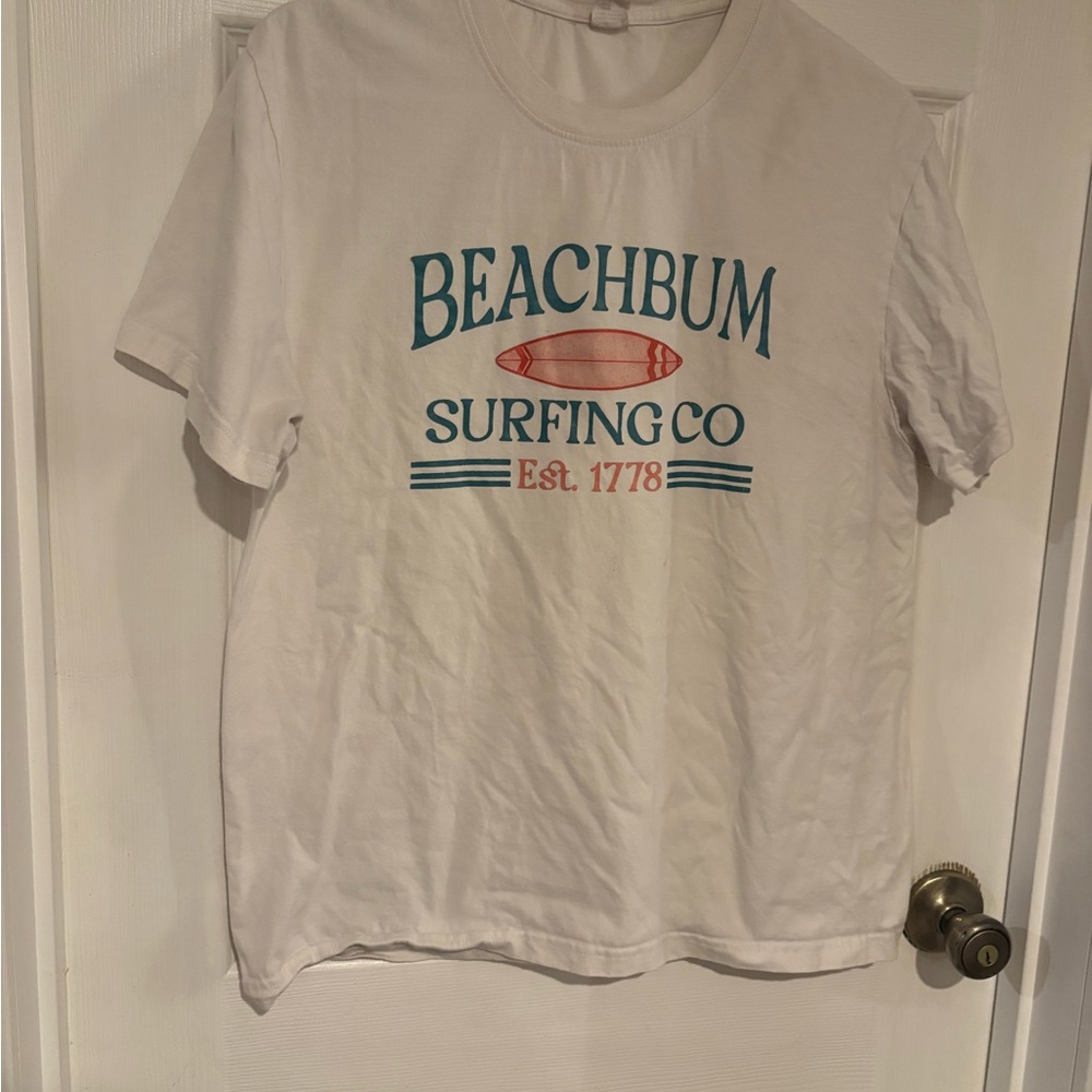 Beachbum Surfing Co White T-Shirt